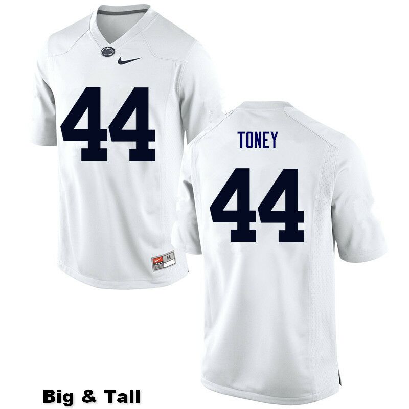 NCAA Nike Men's Penn State Nittany Lions Shaka Toney #44 College Football Authentic Big & Tall White Stitched Jersey JHZ0898SA